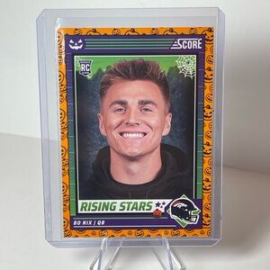 Bo Nix RC 2024 Score-A-Treat #4 Orange Pumpkins Rising Stars Denver Broncos